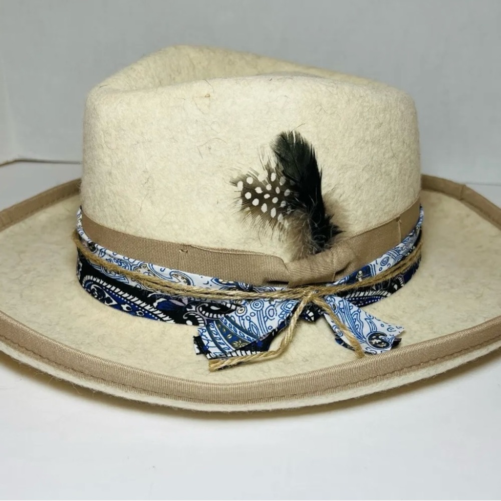 - NEW Fedora Hat Pure Wool Felt Rancher Men / Women Fits Large /      X-La…